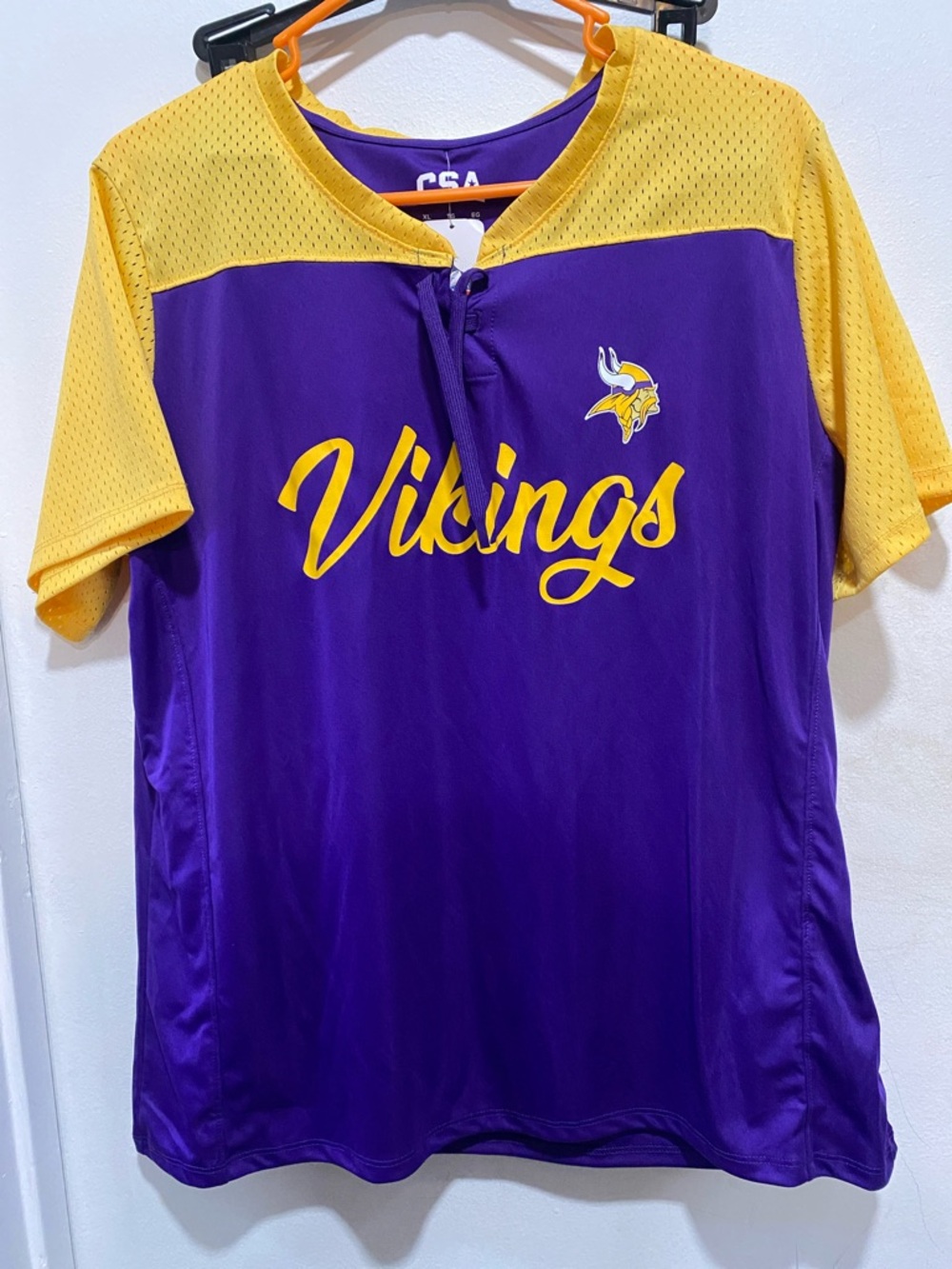 Champion Minnesota Vikings Purple and Yellow Short Sleeve Tee (C84)(lavender 84)